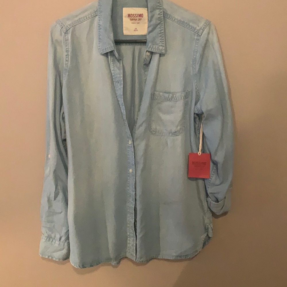 Mossimo blue denim shirt